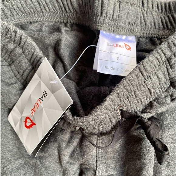 BALEAF Men's 9" Gym Shorts Cotton Casual Sweat Shorts, SMALL - Picture 3 of 6